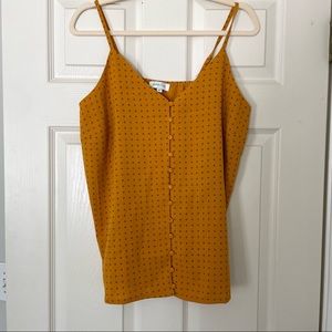 Grace and Lace Button Up Cami Size M EUC in Mustard